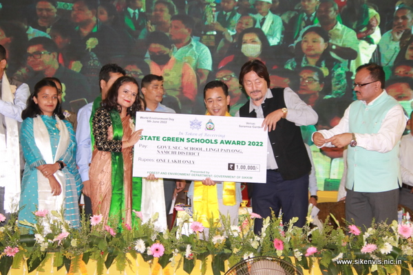 State Green Schools Award 2022 - Government Sec. School Lingi Paiyong, South Sikkim